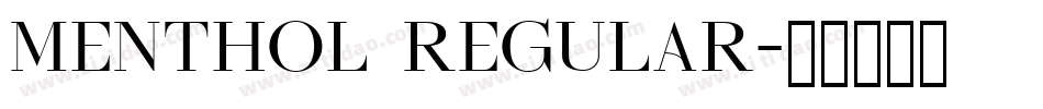 Menthol Regular字体转换